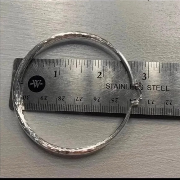 Sterling Silver Hoops brought from J&A Glam jewelry & accessories never worn - Picture 8 of 8